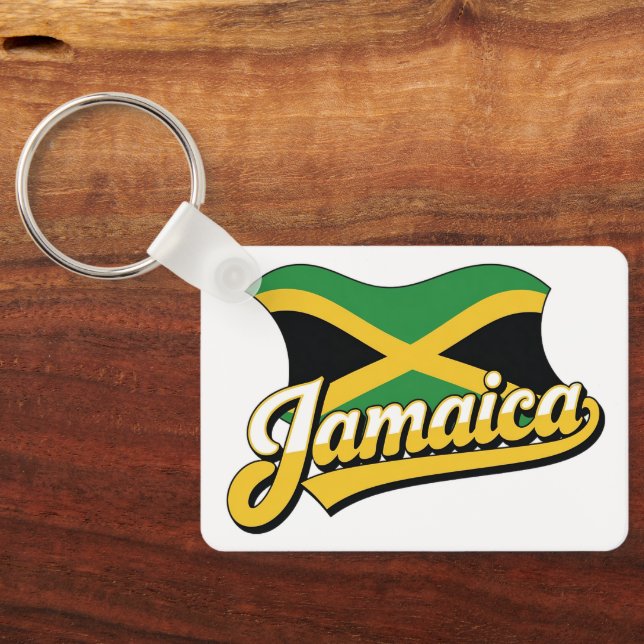 Jamaica Flagga Nyckelring (Baksida )