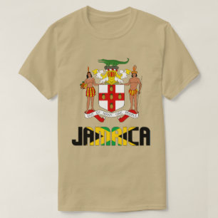 Jamaica Flagga och Jacka av Arm Patriotic T Shirt
