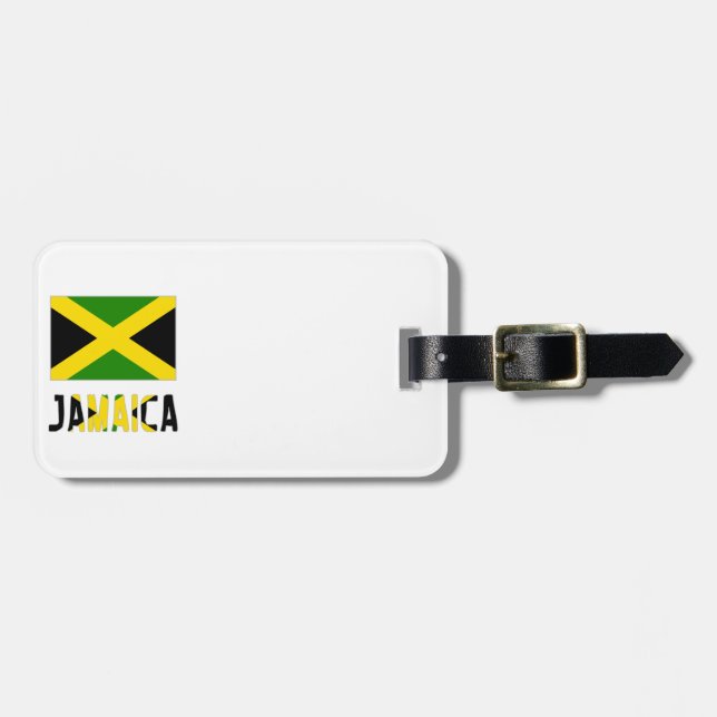 Jamaica Flagga och Ord Bagagebricka (Horisontell Framsida)