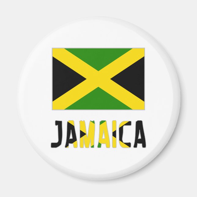 Jamaica Flagga & Ord Magnet (Framsidan)