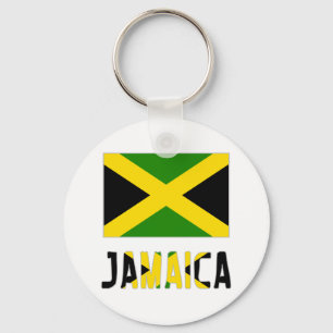 Jamaica Flagga & Ord Nyckelring