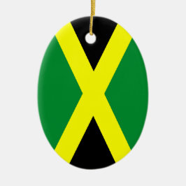 Jamaica Flagga Oval Ornament