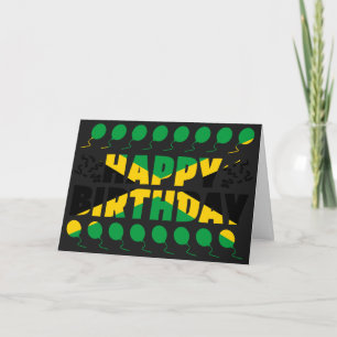 Jamaica Flagga Patriotic Birthday Kort