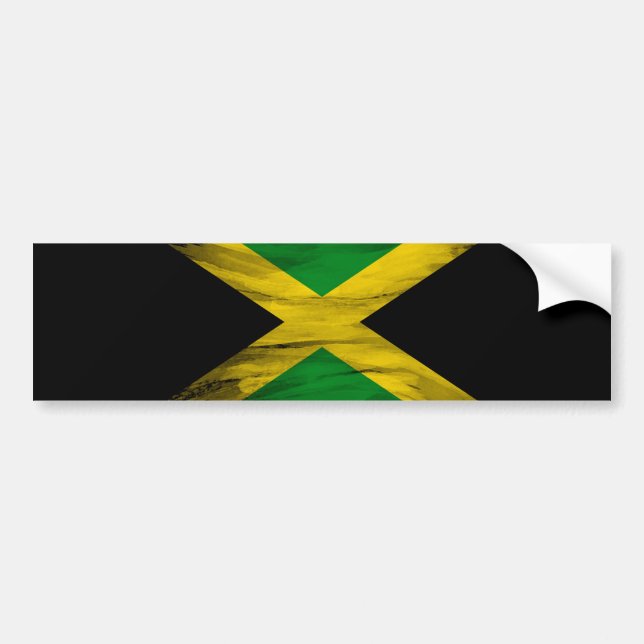 Jamaica flagga-penseldrag, flagga bildekal (Framsidan)