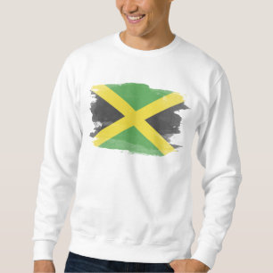 Jamaica flagga-penseldrag, flagga lång ärmad tröja