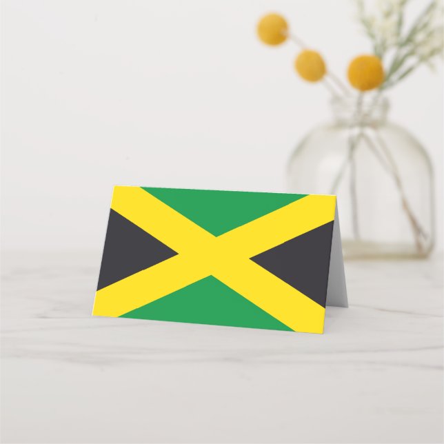 Jamaica flagga placeringskort (Framsida)