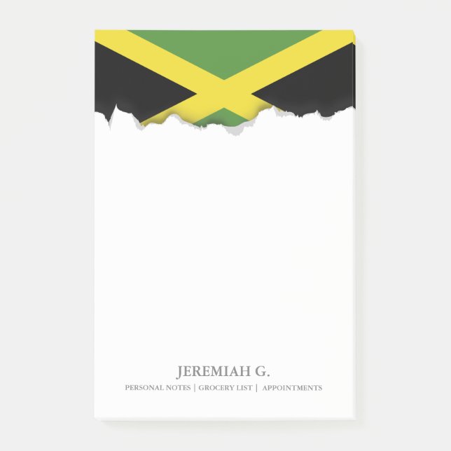 Jamaica Flagga Post-it Block (Framsida)