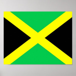 Jamaica - Flagga - Poster