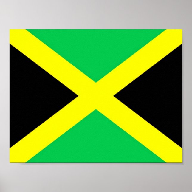 Jamaica - Flagga - Poster (Framsidan)