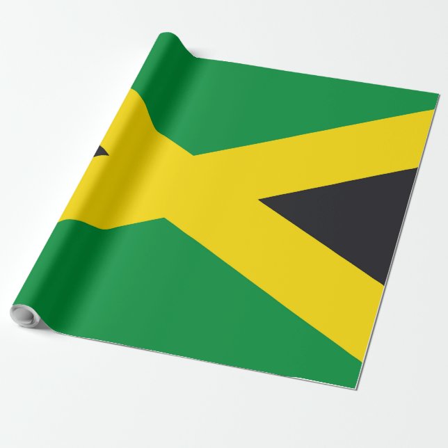 Jamaica flagga presentpapper (Utrullad)