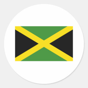 Jamaica Flagga Products Runt Klistermärke