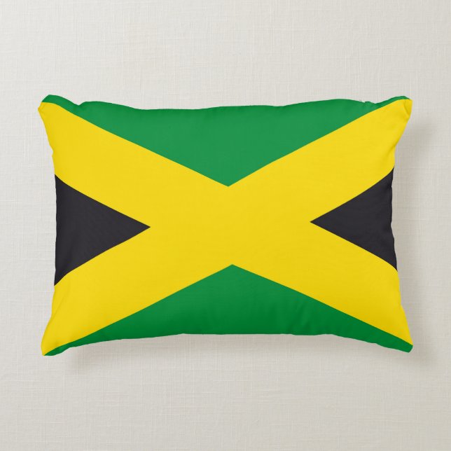 Jamaica flagga prydnadskudde (Framsidan)