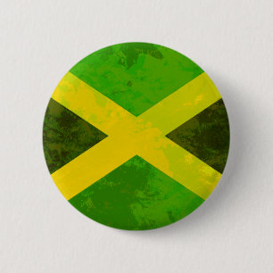 jamaica flagga - Reggae-rötter Knapp