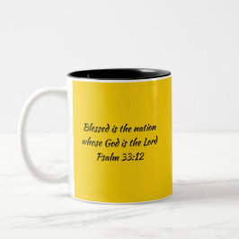 JAMAICA FLAGGA Scripture Customized Patriotic Gult Två-Tonad Mugg