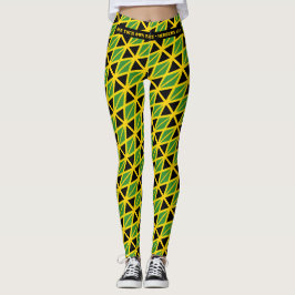 JAMAICA FLAGGA Scripture SPRINGA DIN TÄVLING Perso Leggings