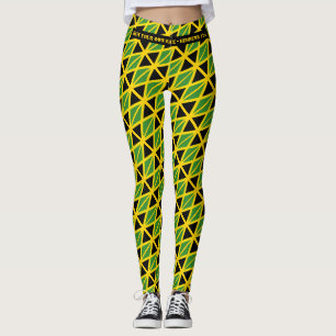 JAMAICA FLAGGA Scripture SPRINGA DIN TÄVLING Perso Leggings