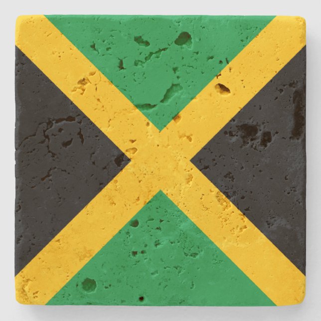 Jamaica Flagga Stone Underlägg (Framsidan)