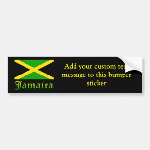 Jamaica flagga, svart, grönt och gult bildekal