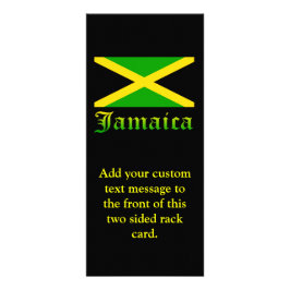 Jamaica flagga, svart, grönt och gult reklamkort
