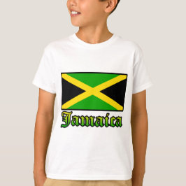 Jamaica flagga, svart, grönt och gult tee