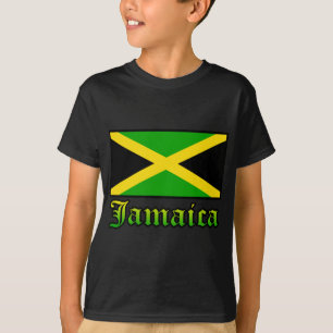 Jamaica flagga, svart, grönt och gult tröja