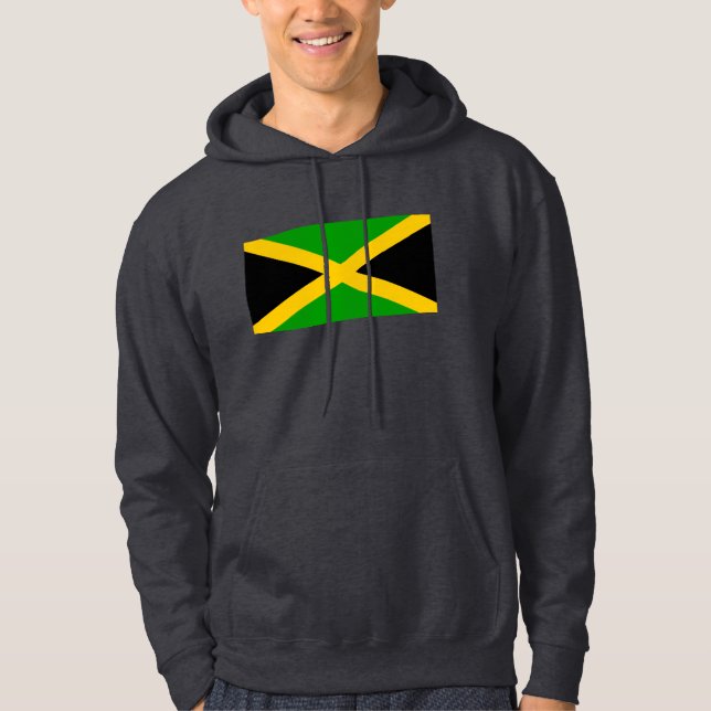 Jamaica flagga sweatshirt med luva (Framsida)