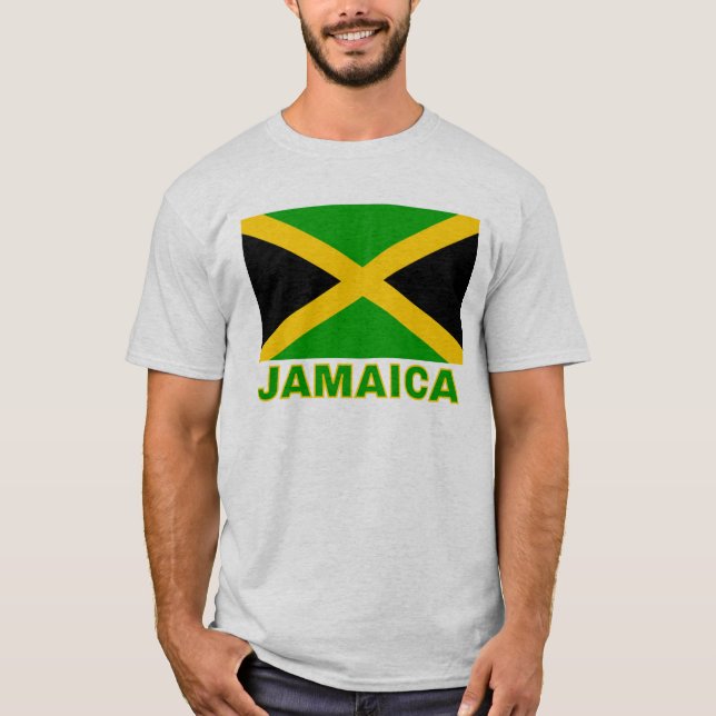 Jamaica Flagga T Shirt (Framsida)