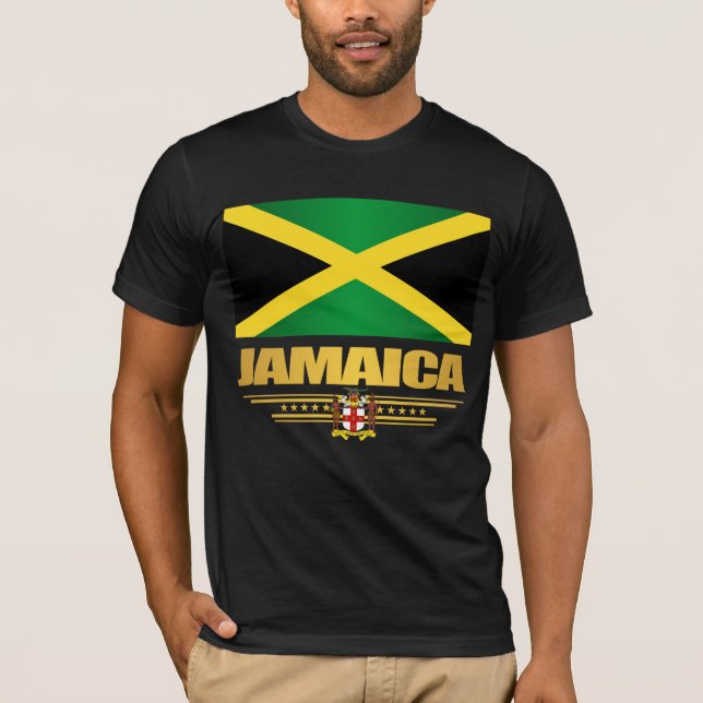 Jamaica Flagga T-Shirt (Framsida)