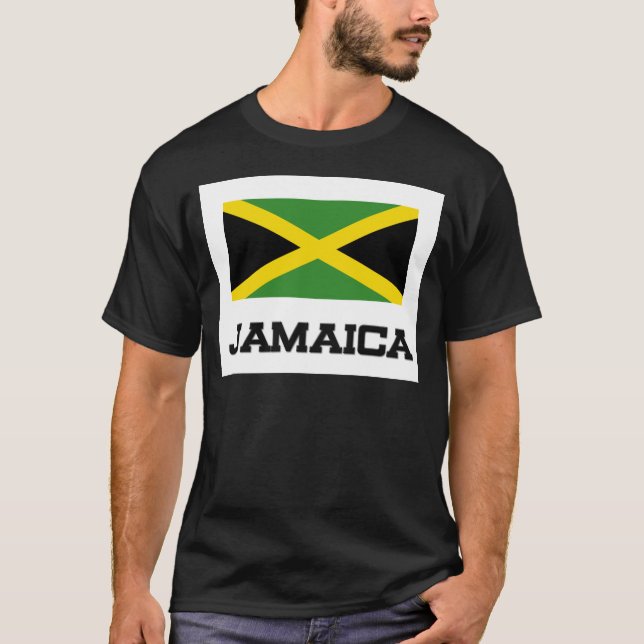 Jamaica Flagga T Shirt (Framsida)