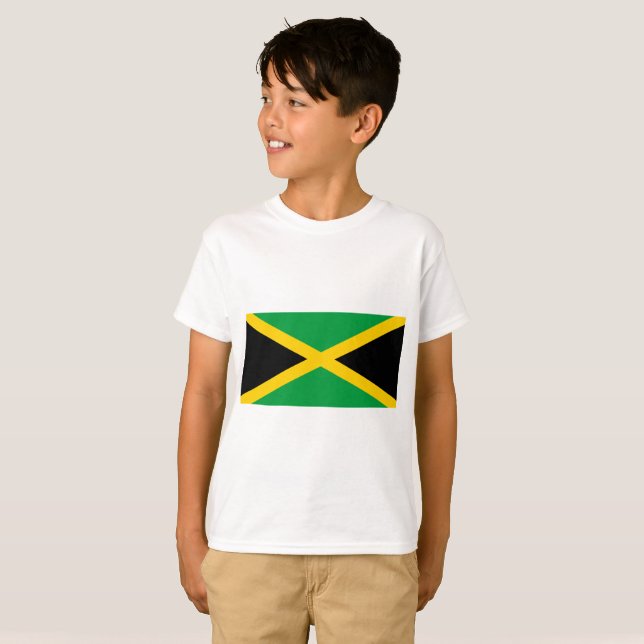 Jamaica flagga t-shirt (Hel framsida)