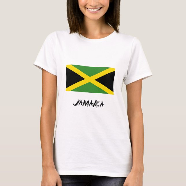 Jamaica flagga t shirt (Framsida)