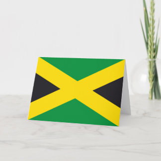 Jamaica flagga tack kort