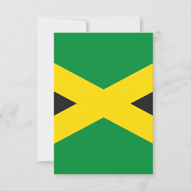 Jamaica flagga tack kort (Framsida)