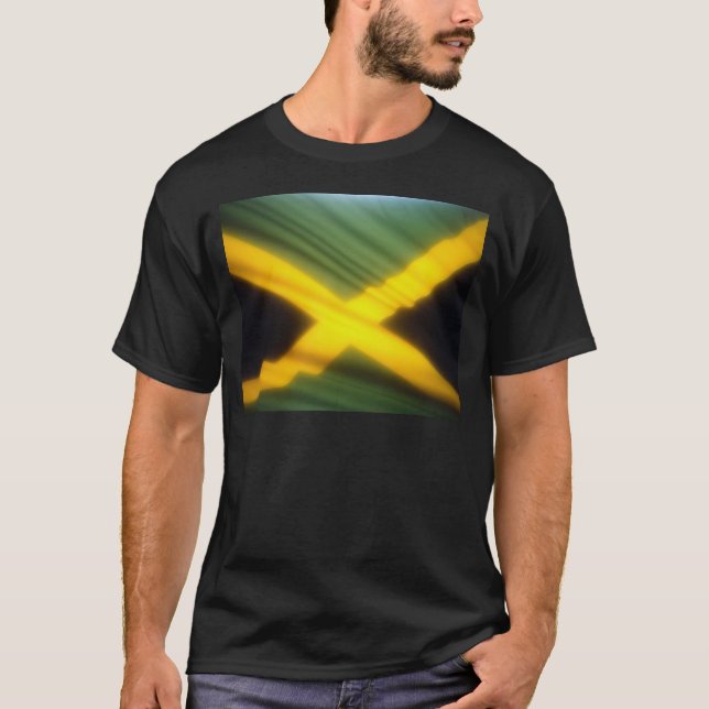 Jamaica flagga tee shirt (Framsida)