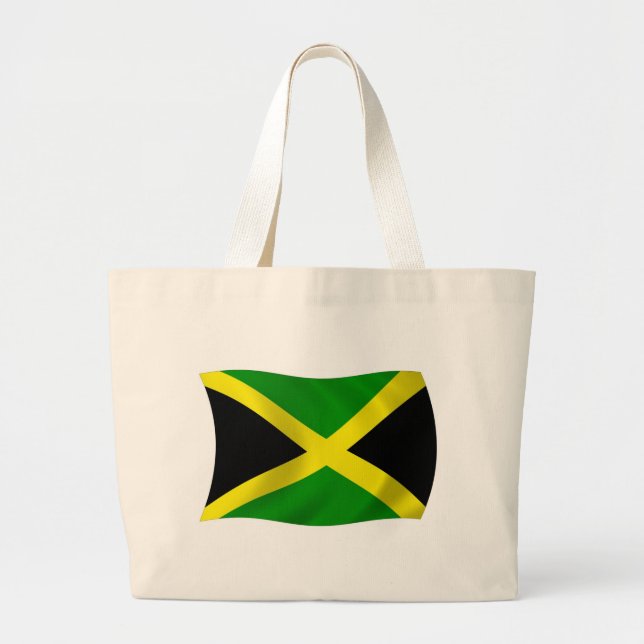 Jamaica Flagga Tote Bag Jumbo Tygkasse (Framsidan)