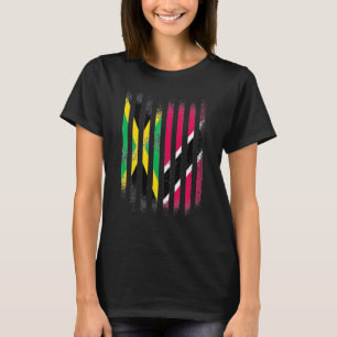 Jamaica Flagga Trinidad&Tobago Grown Land Flaggor T Shirt