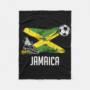 Jamaica Flagga Tröja Jamaicanska Fotbollslag Jamai Fleecefilt