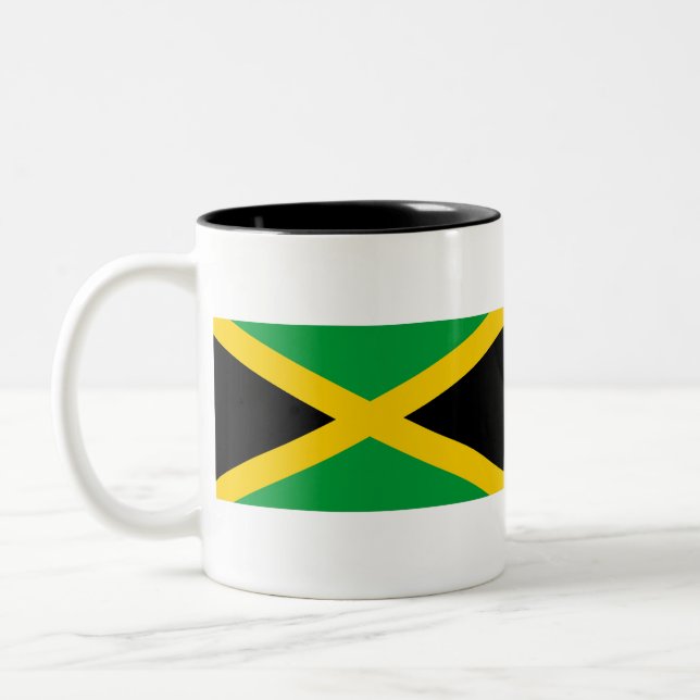 Jamaica Flagga Två-Tonad Mugg (Vänster)