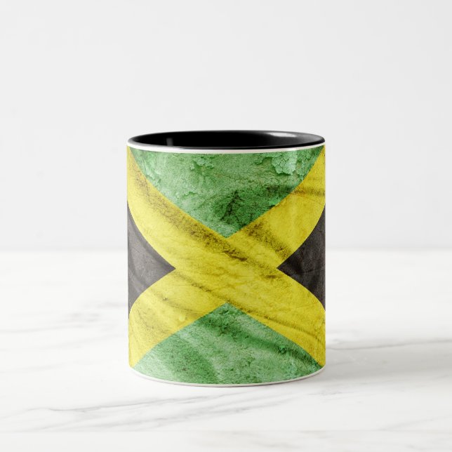 Jamaica flagga Två-Tonad mugg (Center)