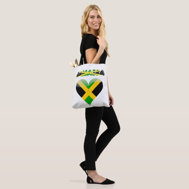 Jamaica flagga tygkasse (På modell)
