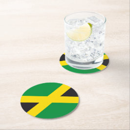 Jamaica flagga underlägg papper rund