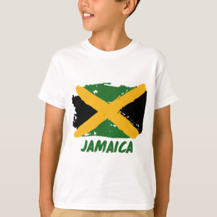 Jamaica-flagga utformning tee shirt