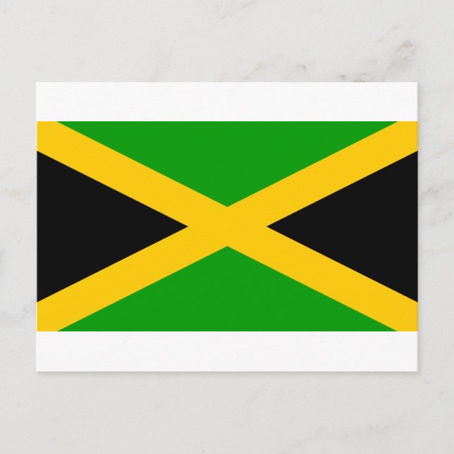 Jamaica Flagga Vykort (Framsida)