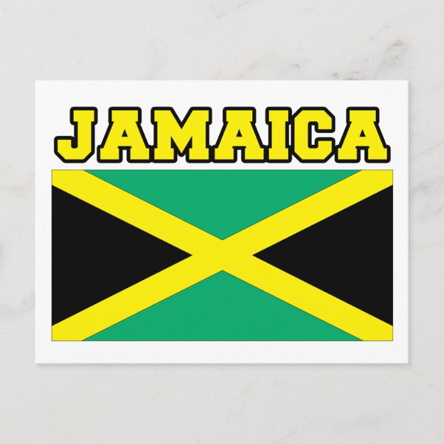 Jamaica Flagga Vykort (Framsida)