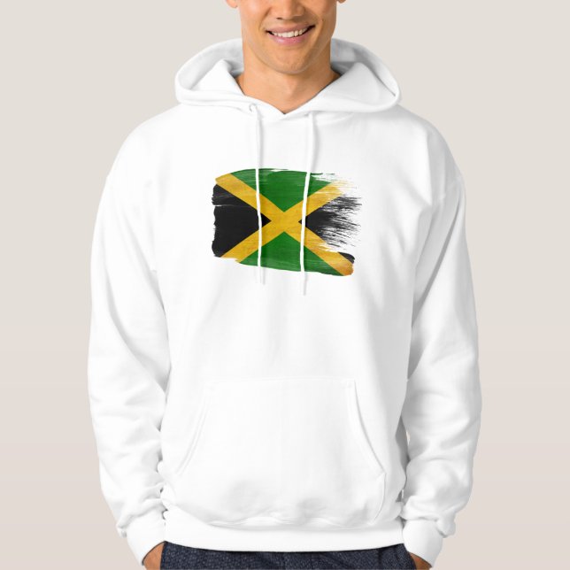 Jamaica flaggaHoodie Sweatshirt (Framsida)
