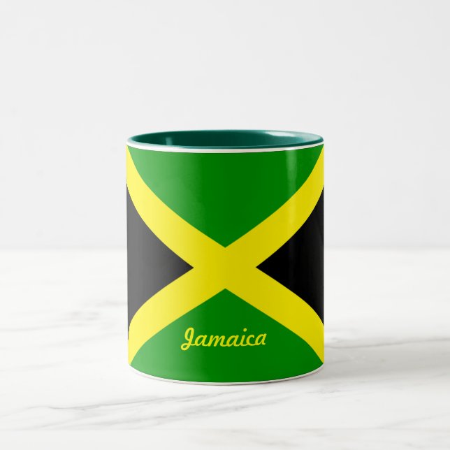 Jamaica flaggamugg Två-Tonad mugg (Center)