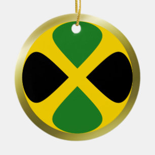 Jamaica flaggaprydnad julgransprydnad keramik