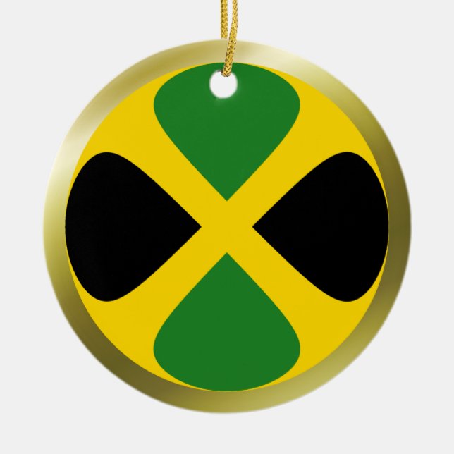 Jamaica flaggaprydnad julgransprydnad keramik (Framsidan)