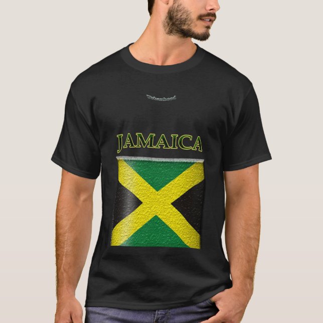 Jamaica flaggat-skjorta t shirt (Framsida)