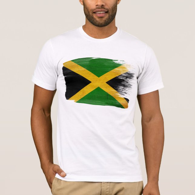 Jamaica flaggaT-tröja Tee Shirt (Framsida)